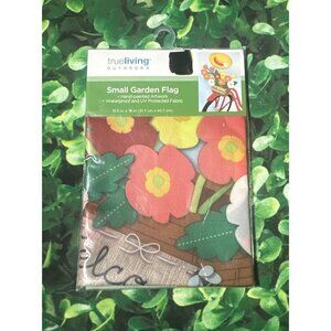 TrueLiving Outdoors Small Garden Springtime Bike Welcome Flag 12.5“ x 18“ NEW